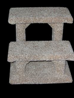 17 inch tall double pet steps or stairs. Great for the elderly cats and dogs. Hand crafted per order!