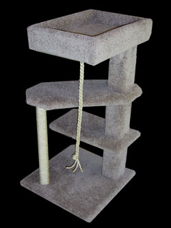 This cat tree is a fantastic piece of cat furniture for multiple cat households. Solid, stable, and a whole lot of fun for cats of any age.